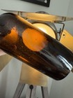 Very Nice Amber Utility Bottle Crude Bubbles