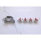 Vtg 1953 Lesney Moko Toy Coronation Coach Silver Carriage Horses British Made