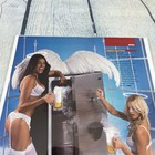2004 Sexy Lady Legs Lingerie Beer Vintage Print Ad poster Pinup Art Magazine Pg