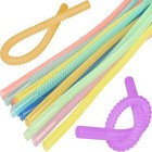 Pajitas Flexibles  De 11 Pulgadas De Largo  Pajitas Paquete De 14 Colores