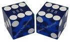 Lot Of  6  Authentic Planet Hollywood Las Vegas Nevada Casino Dice Blue Polished