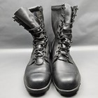 Vtg Ro Search Jungle Boots Mens Size 12w Black Leather Lace Up Military Combat