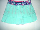 Ivivva By Lululemon Tennis Skirt Skort  Girl 14 Aqua Pleated Set The Pace
