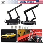 Billet Hood Hinge Kit Left   Right Side For Chevy Camaro Firebird 67-69 Black