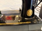 Vintage 1950s Singer Featherweight Cat 3-120 With Case Sewing Machine