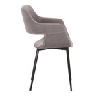 Ariana Mid-century Charcoal Open Back Dining Accent Chair Grey black Modern   Co