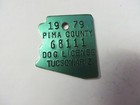 Vintage 1939 Dog Tag License Tax Registration Pima Co   Tucson  Az State Shaped