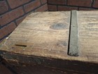 Antique Primitive Wood Wooden Carpentry Tool Box Trunk Chest