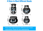 48pcs Upgraded Plastic Cord Lock Draw String Clip With Spring Toggle Stoppers