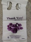 Heavy Duty T-shirt Bag Flower Thank You Plastic Carry Out Bags 11 5 x 6 x 21 