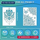 12 Pieces Large Mandala Stencil Reusable Mandala Painting Templates 8 3 X 11 7 I