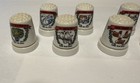 Vintage 12 Days Of Christmas Porcelain Thimbles