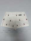 Polo Ralph Lauren Girl s Chino White Shorts Allover Pony Size 3t Nwot