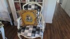 Vintage Aubusson Style Needlepoint Pillow W Insert French Hunting Dog On Gold