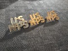 Three Us National Parks Service 1920s Usnps Uniform Collar Ornaments Gold Plate