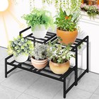 Lilybud--lily Plant Stand Indoor Outdoor 2-tier Wrought Iron Plant Stands