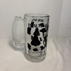Braum   s Ice Cream Glass Mug Frost Before Serving Cow Spots Root Beer