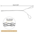 Cable Pulling Grip 1 1ft Double Head Galvanizing Steel For 6-9mm Cable Silver