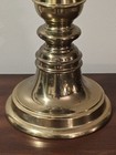 Vintage 70 s Heavy Weight Solid Brass Mcm  Table Lamp 29 