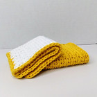 Handmade Set Of 2 Crochet Cotton Dish Cloths 8 x8  Inches  new 