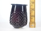 Antique 19th C Victorian Dark Claret Glass Christmas Candle Fairy Light Lamp