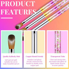 3pcs Acrylic Nail Brush Set  8 12 14  Kolinsky Nail Art Brushes For Acrylic Appl