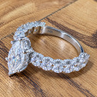 2 50ct Marquise Moissanite Engagement Bridal Ring Set 14k White Gold 7 5 Size