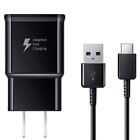 Fast Charging Block Usb Wall Charger Plug Usb-c Cable For Samsung Galaxy Black