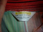 Vtg 60s Mens Kimono Brand Robe Poly Terry Knit Multi Colored Stripes One Size