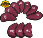 10pcs Golf Iron Covers Set Mesh Club Head Covers Fit Most Irons Protective Gear