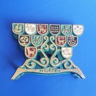 Vintage 3  Jewish Judaica Bronze Brass Napkin Holder  Israel