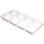 2 White Plastic 8 Compartment Jewelry Tray Inserts