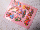 Vintage Mcm 1960 s Christmas Seals Stickers Gummed Lot Of 8 Sheets   64 Seals