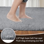 Large Size Shaggy Fluffy Area Rugs Carpets For Living Room Bedroom Light Grey
