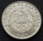 1947 Guatemala  1 4 Quetzal   720 Silver  Km-243 Xf 
