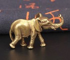 Brass Elephant Figurine Small Animal Statue Office Home Decoration Toy Gifts