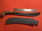 Condor Pack Golok Machete 1075 Carbon Steel Walnut Handle Heavy Leather Sheath