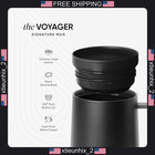 Stainless Steel Travel Mug 12oz With 360   Lid And Handle  Insulated Coffee Cup