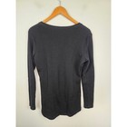 Woolx Eva Womens Large Black 100  Merino Wool V-neck Long Sleeve Base Layer Top