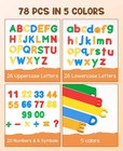 78 Pieces Magnetic Letters Numbers Alphabet Fridge Magnets Abc 123 Preschool Edu