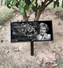 Personalized Pet Stone Memorial Grave Marker Granite Plaque With Stand Dog Cat