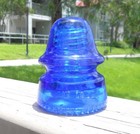 Excellent Cobalt Blue Cd 162 Hemingray Signal Style Glass Insulator  v 