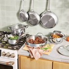 12pc Stainless Steel Nonstick Cookware Set Dark Gray - Figmint  Induction  