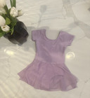 Mdnmd Dance ballet Leotard - Girls - Short Sleeve Tutu Skirt - Lt  Purple - 2-4t