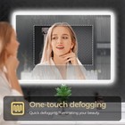 24x32in Led Bathroom Mirror For Bathroom Anti-fog Dimmable Bluetooth 3 Color