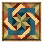 Barn Quilt Art Metal Sign  Box In Box Earth Tone  Pennsylvania Dutch Amish