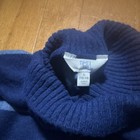 Time And Tru Women   s  Striped Turtleneck Pullover Sweater Blue Size L  12-14 