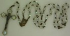 Vintage Rosary Clear Iridescent Beads Religious Holy Catholic Jesus Mary Large