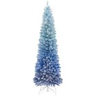 6 Ft Blue Snow Flocked Christmas Tree Artificial Unlit Hinged Xmas Full Tree Us