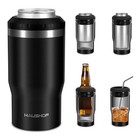 Haushof 12 Oz 4 In 1 Cold Bottle can Cooler Insulated Double Wall Can Insulators